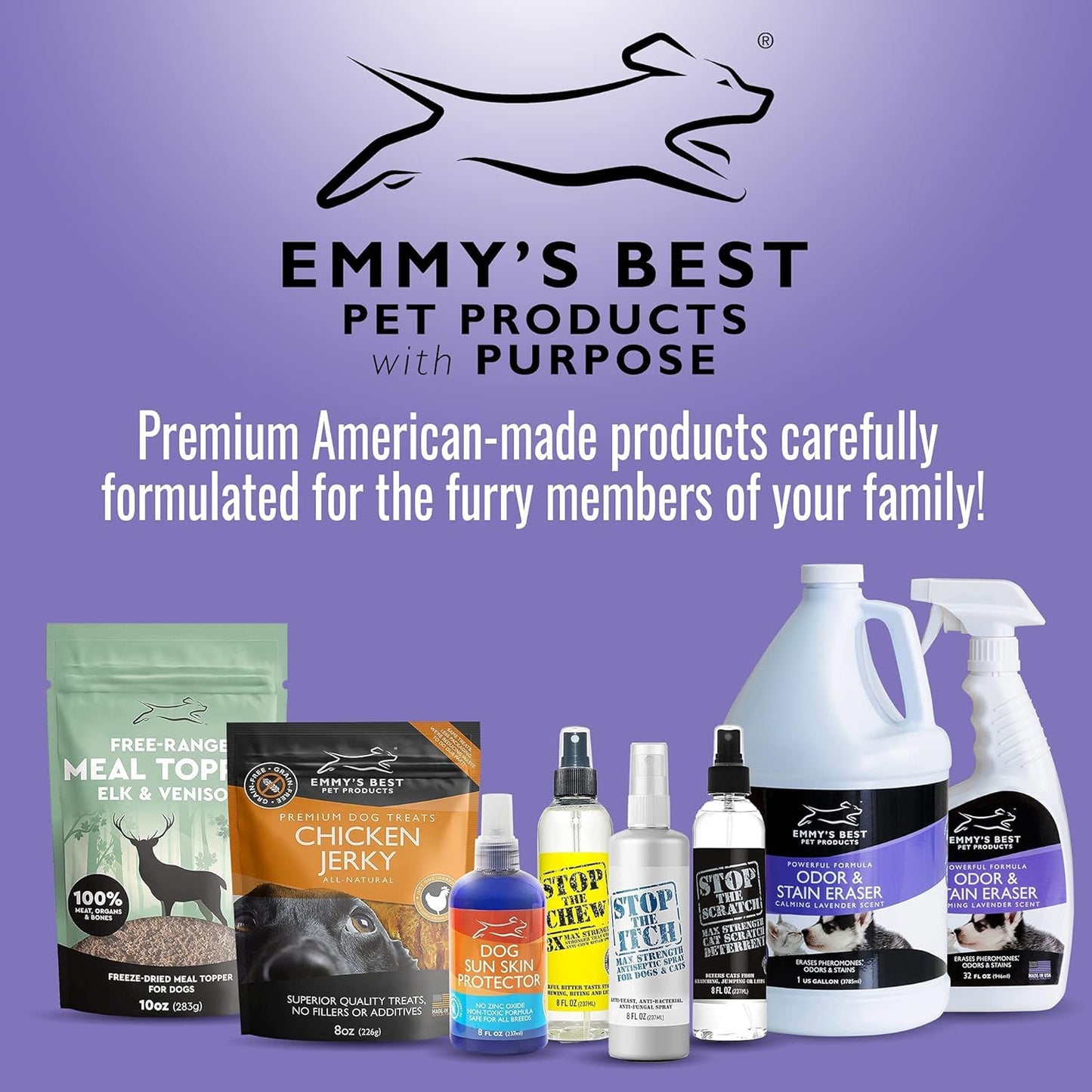 EBPP Odor & Stain Eraser - Made in the USA - Pet Odor Absorber and Room Deodorizer for Home Use - Odor Remover and Urine Odor Eliminator - Lavender Enzyme Carpet Cleaner