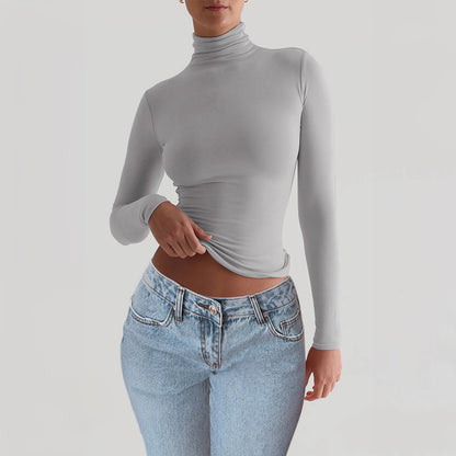 Y2K Slim Turtleneck T-shirt
