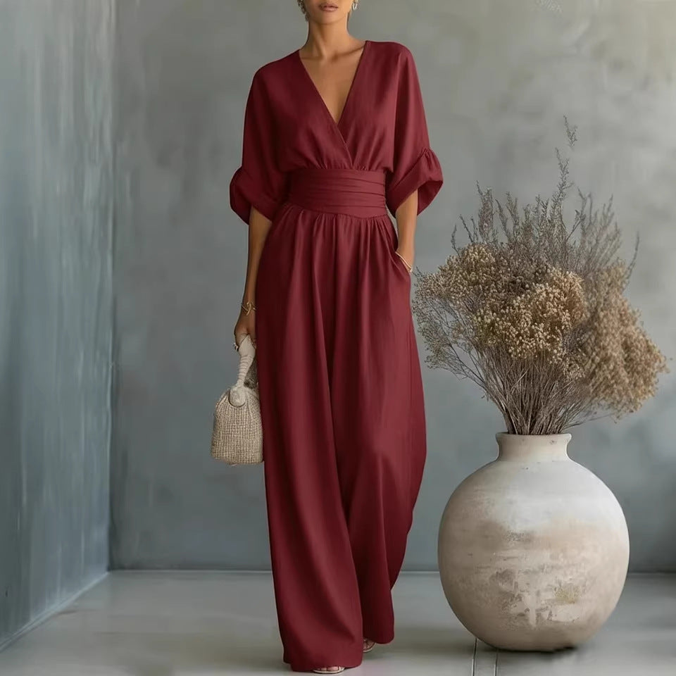 Short-sleeved Jumpsuit