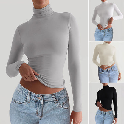 Y2K Slim Turtleneck T-shirt