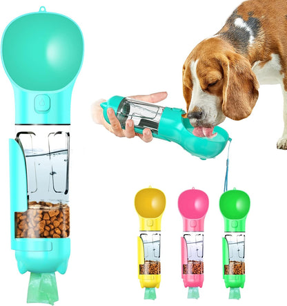 Dog Water Bottle, Leak Proof Portable Puppy Water Dispenser with Drinking Feeder for Pets Outdoor Walking, Hiking, Travel, Food Grade Plastic, BPA Free