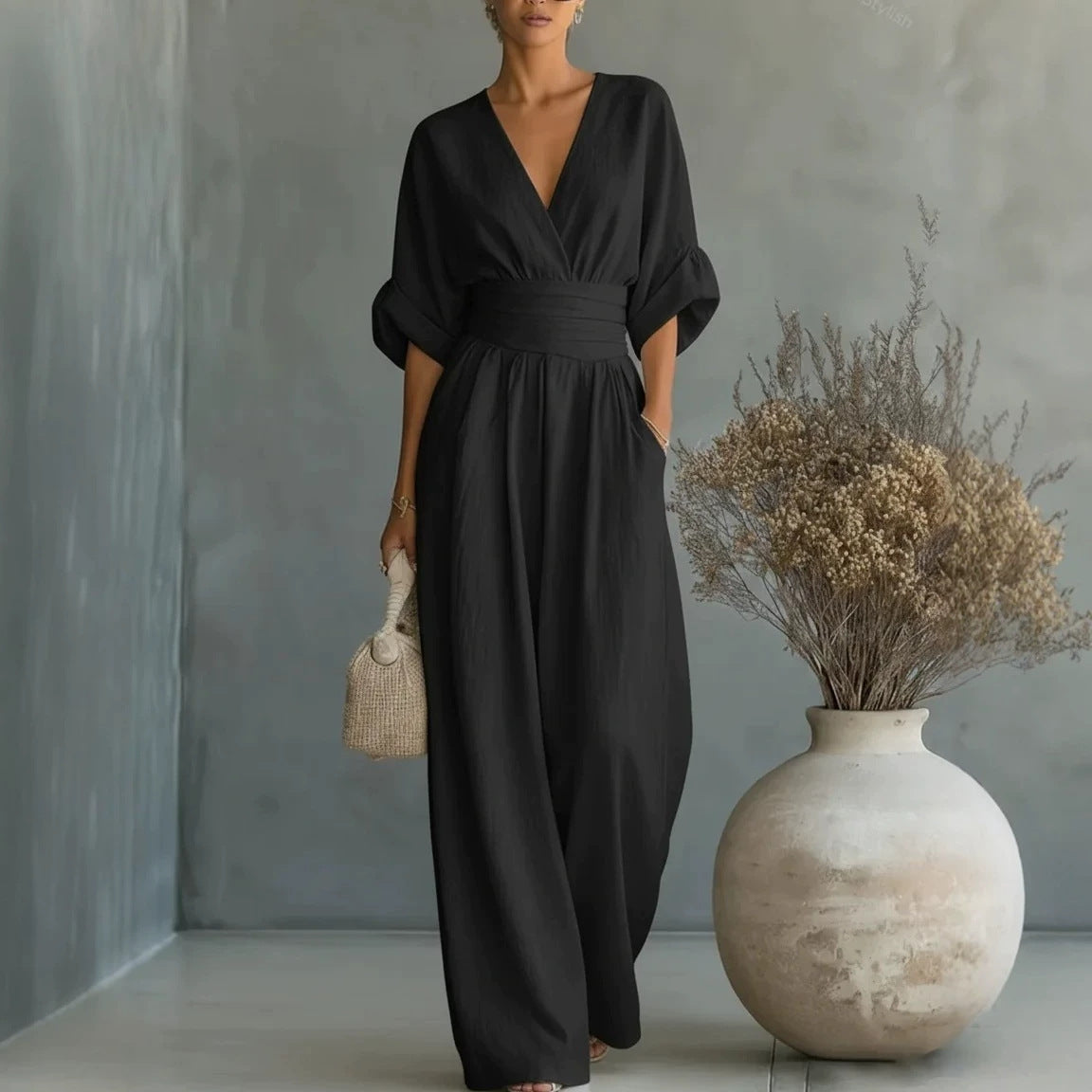 Short-sleeved Jumpsuit