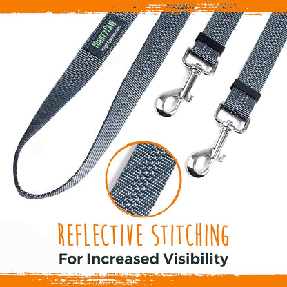 Double Dog Leash - Double Leash for Two Dogs No Tangle Design. Split Lead for 2 Pets. Adjustable to Fit All Sized Breeds. Reflective Dual Pet Lead for People with Multiple Pups