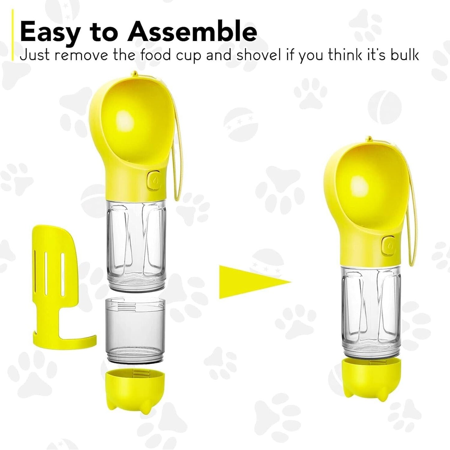 Dog Water Bottle Portable with Drinking and Feeding Function 15OZ Capacity