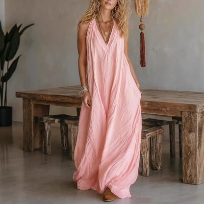 Sleeveless Loose Fit Vest V-neck