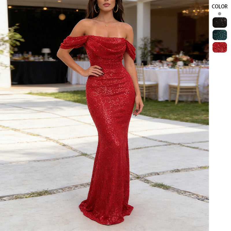 Sexy Sequin Off-Shoulder